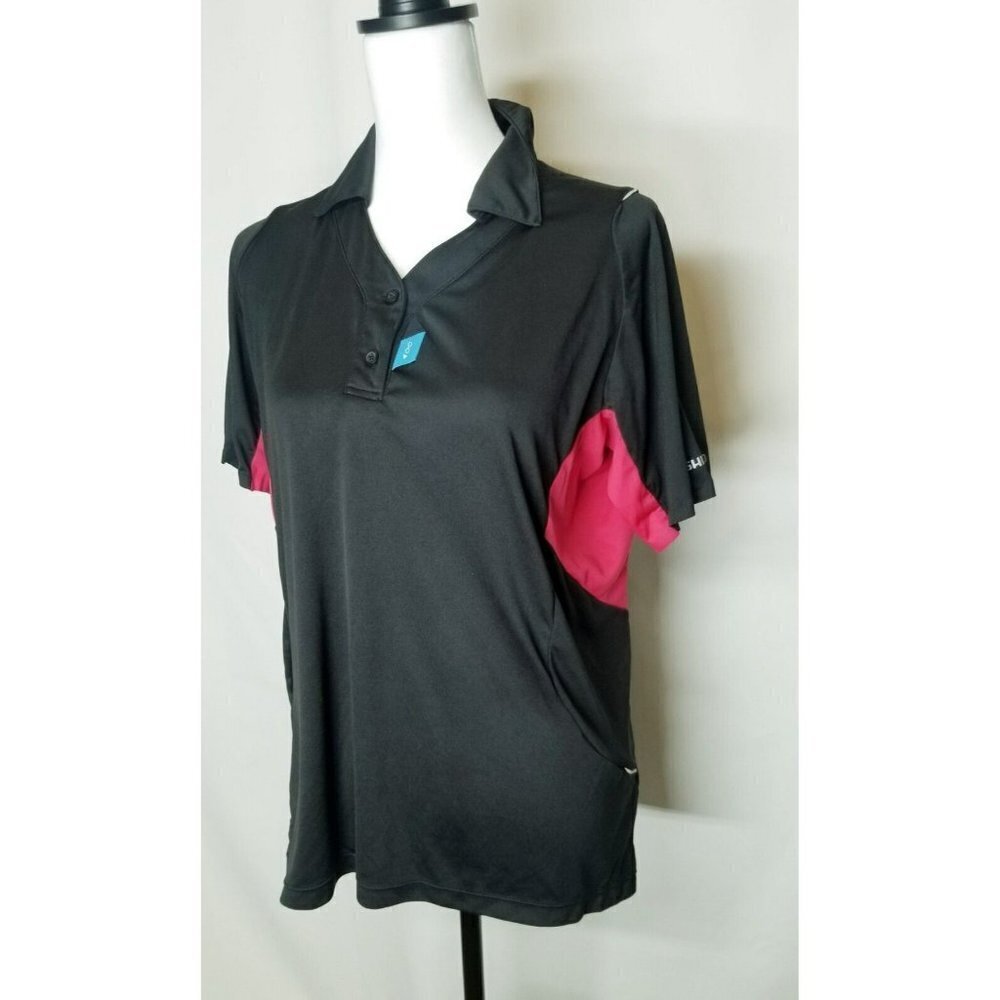 Shimano Women's‎ Cycling Shirt black pink collar back pocket  size XL